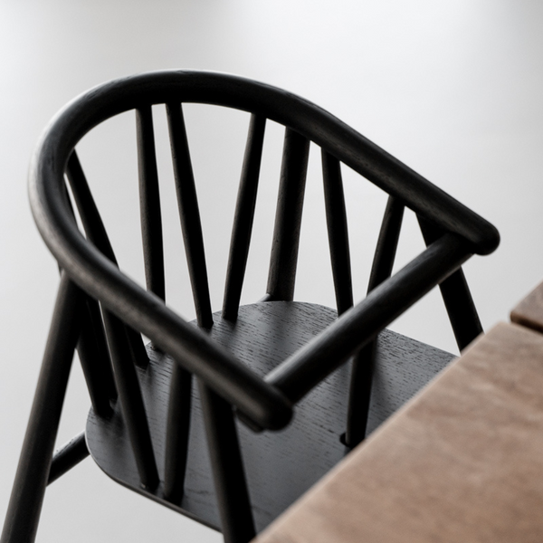 SAGA High Chair - Black Stained Oak